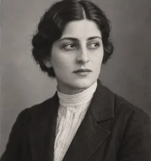 Imagined illustration for the dossier of Halide Edip Adıvar; not a historical likeness