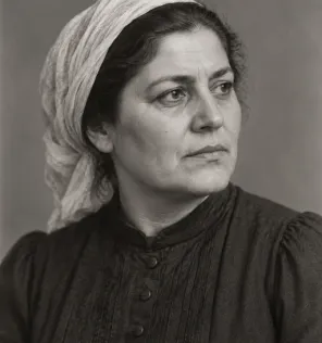 Imagined illustration for the dossier of Hatice Özgener; not a historical likeness